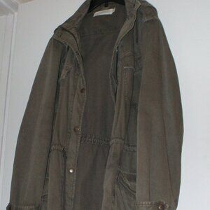 Azure Skies Olive Green Mens Hoodie - Size M